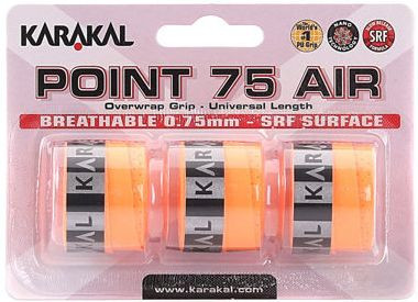Grips de squash Karakal Point 75 Air (3 szt.) - orange