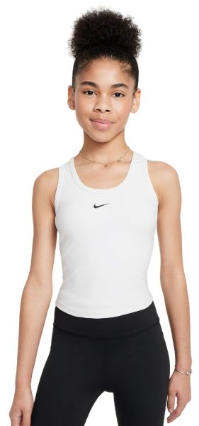 T-shirt pour filles Nike Kids Dri-Fit One Fitted Tank Top - Blanc
