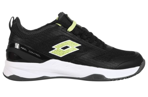 Zapatillas de tenis para hombre Lotto Mirage 200 Clay - all black/sharp green/asphalt