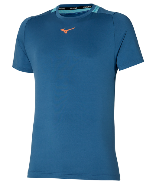 Herren Tennis-T-Shirt Mizuno Tee - blue ashes