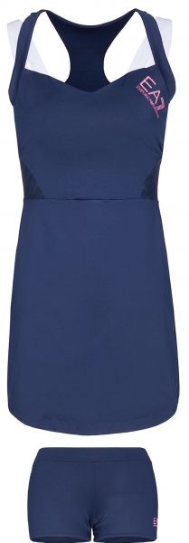  EA7 Woman Jersey Dress - navy blue