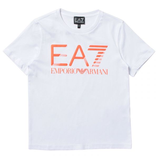 Tricouri băieți EA7 Boys Jersey T-shirt - white