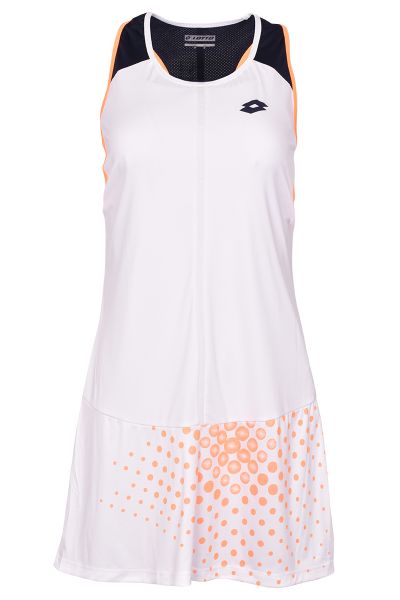 Női teniszruha Lotto Top W IV Dress 1 - bright white/orange