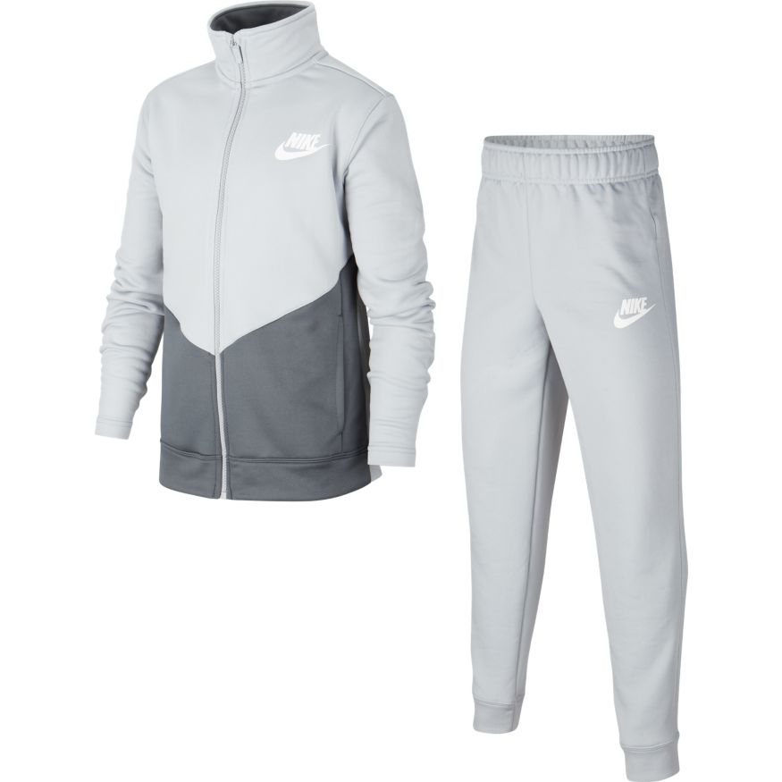 Nike Swoosh Core Tracksuit Futura - light smoke grey/iron grey/white ...