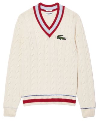 Lacoste cable knit sweater best sale