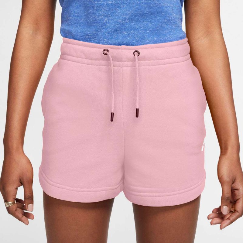 nike french terry shorts pink