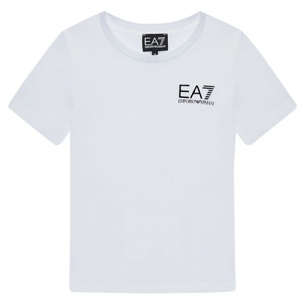 Tricouri băieți EA7 Boys Jersey T-shirt - white
