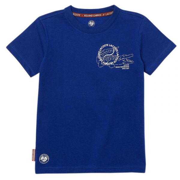  Lacoste Roland Garros Children T-Shirt - blue/white