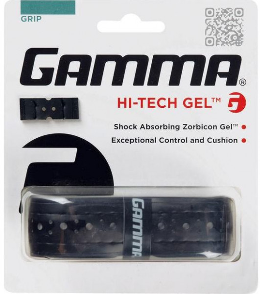 Owijki tenisowe bazowe Gamma Hi-Tech Gel Grip 1P - black