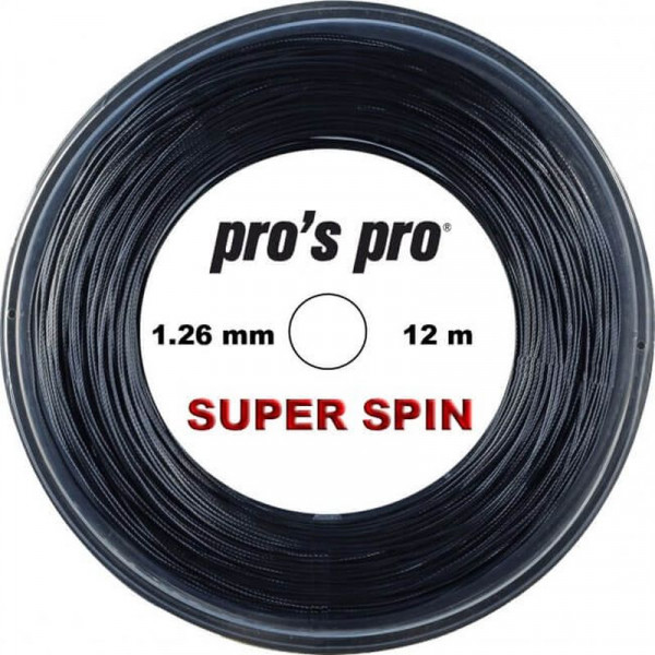 Tenisz húr Pro's Pro Super Spin (12 m) - black
