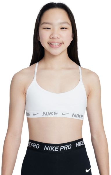 Sujetador para niña Nike Girls Indy Sports - Blanco