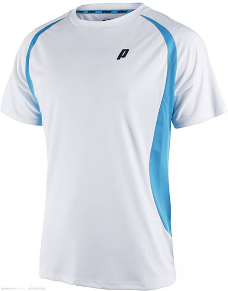 Herren Tennis-T-Shirt Prince Crew - white/blue