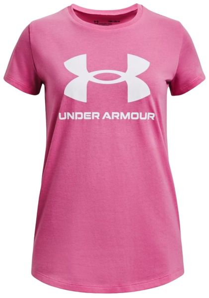 Dievčenské tričká Under Armour Girls Sportstyle Graphic Short Sleeve - Ružový