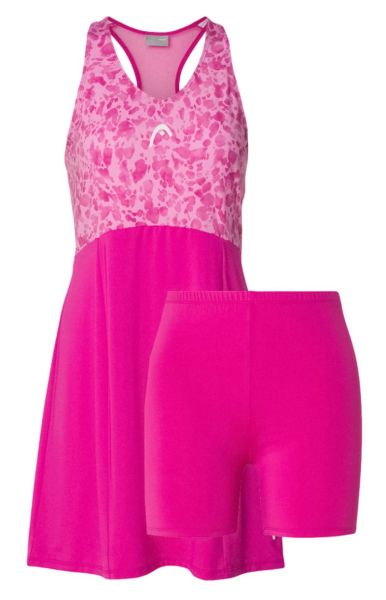 Рокля за момичета Head Girls Spirit Dress - print vision/vivid pink