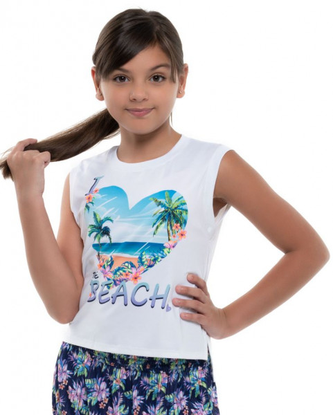 Mädchen T-Shirt Lucky in Love Novelty Print Aloha Tank Girls - multi