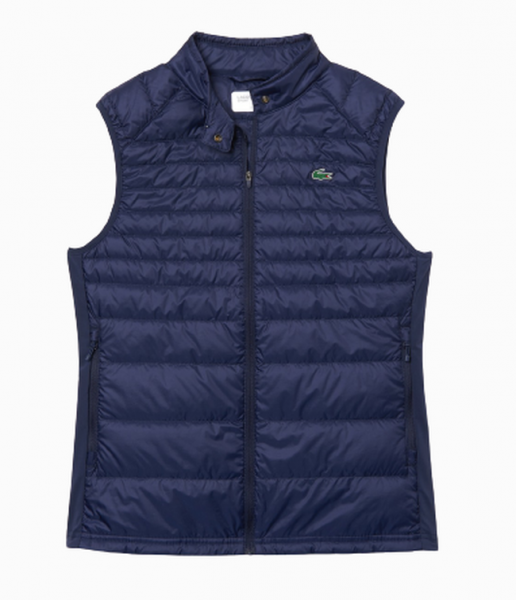 Chaleco de tenis para mujer Lacoste Women's SPORT Water-Resistant Quilted Technical Golf Vest - navy blue