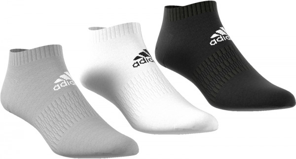 Teniso kojinės Adidas Cushion Low 3PP - Mgreyh/White/Black