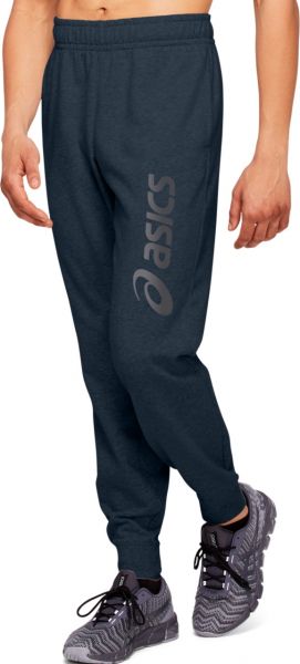 Pantalons de tennis pour hommes Asics Big Logo Sweat Pant - french blue/dark grey