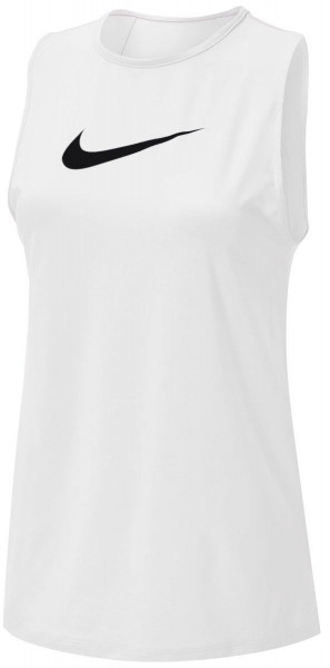 Women's top Nike Pro Tank Essential Open Back GX W - white/black