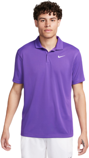 Męskie polo tenisowe Nike Court Dri-Fit Solid Polo - purple cosmos/white