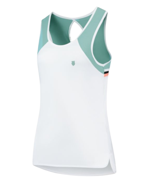 Női tenisz top K-Swiss Tac Hypercourt Advantage Tank 3 - white/nile blue