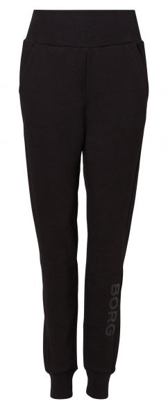 Damskie spodnie tenisowe Björn Borg Logo High Waist Sweatpants - black