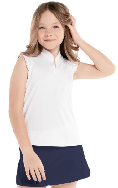 T-shirt pour filles Lucky in Love The Berry Buzz Pleat Me Up - Blanc