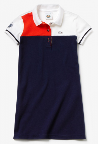  Lacoste Women's SPORT Roland Garros Edition Mini Piqué Polo Dress - navy blue/red