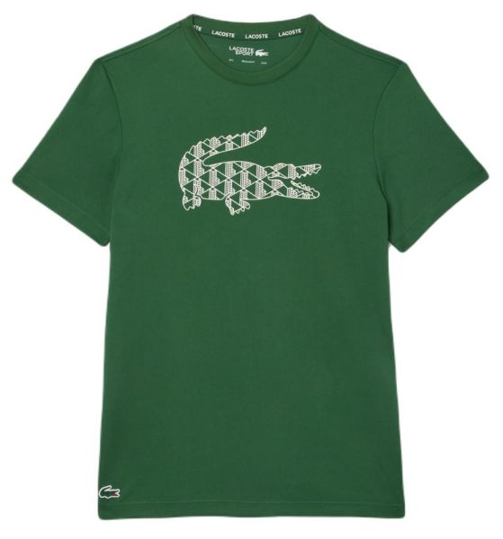 T-shirt da uomo Lacoste Ultra Dry Pique Tennis T-Shirt - Verde