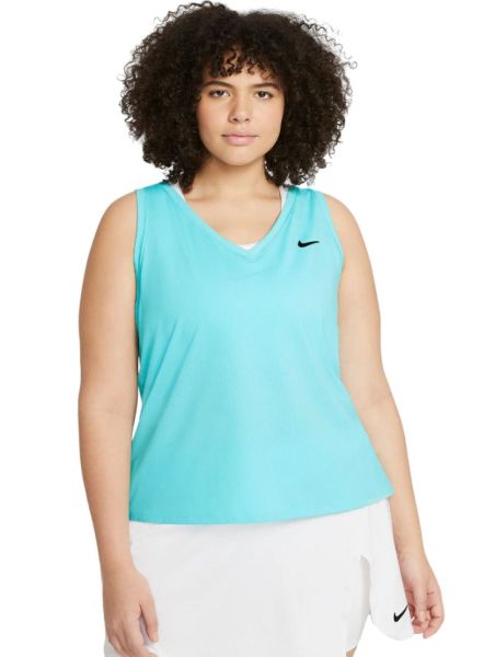 Damski top tenisowy Nike Court Dri-Fit Victory Tank Plus Line W - Niebieski