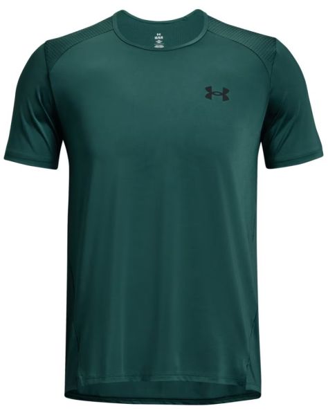 Herren Tennis-T-Shirt Under Armour Armourprint Short Sleeve - coastal teal/black