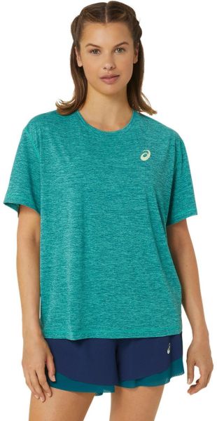Damen T-Shirt Asics Nagino Tennis Loose T-Shirt - aurora green/rich teal