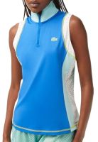 Ženski teniski polo majica Lacoste Tennis Sleeveless Zip Neck Polo Shirt - blue/light green/white Ženski teniski polo majica Lacoste Tennis Sleeveless Zip Neck Polo Shirt - blue/light green/white