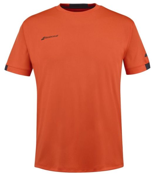 Herren Tennis-T-Shirt Babolat Play Crew Neck Tee Men - fiesta red