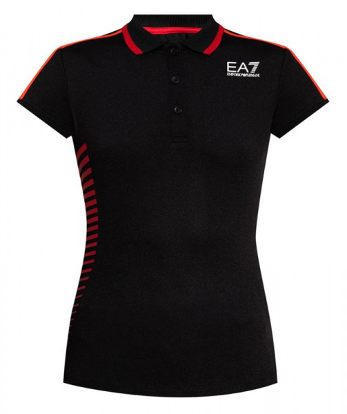  EA7 Woman Jersey Polo Shirt - black