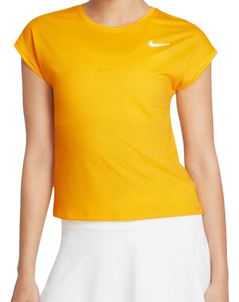 Marškinėliai moterims Nike Court Dri-Fit Victory Top SS W - university gold/white