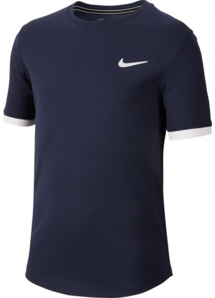 Koszulka chłopięca Nike Court Dry Top SS Boys - obsidian/white/white