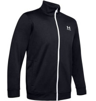 Herren Tennissweatshirt Under Armour Sportsyle Tricot Jacket - black/onyx white