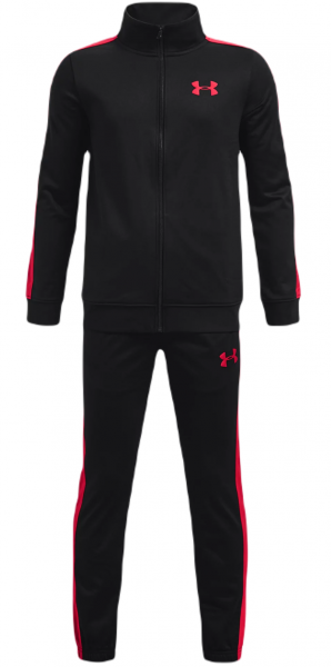 Boys' tracksuit Under Armour Knit Track Suit - black/radio red