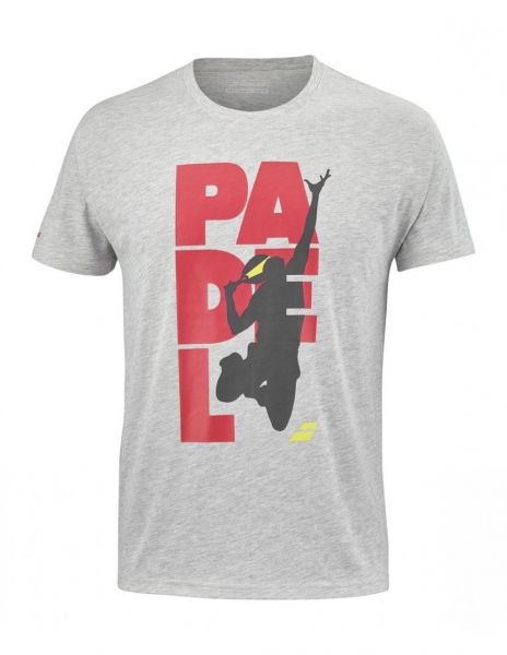 Męski T-Shirt Babolat Padel Cotton Tee Men - high rise heather