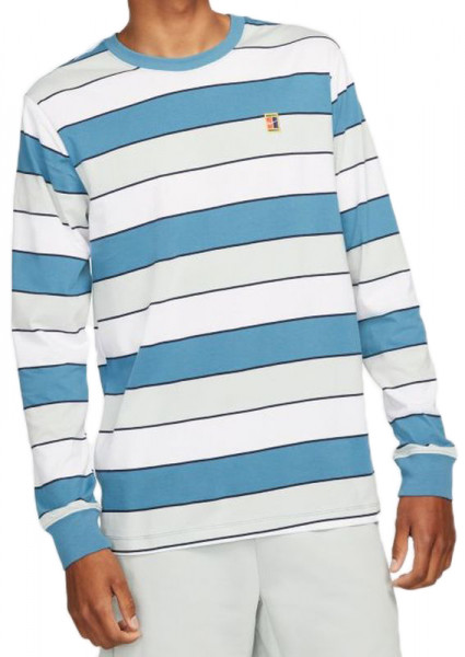 T-krekls vīriešiem Nike Court Long Sleeve Tennis T-Shirt M - riftblue