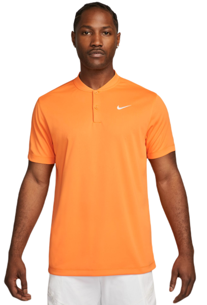 Мъжка тениска с якичка Nike Court Dri-Fit Blade Solid Polo - bright mandarin/white