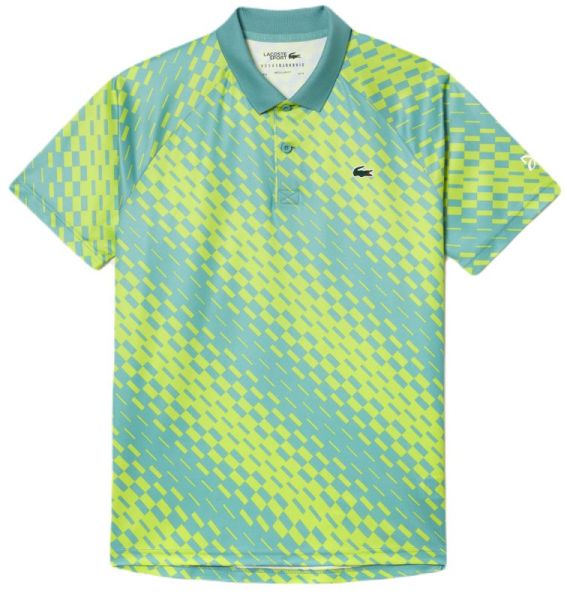  Lacoste Tennis x Novak Djokovic Printed Polo-Dry Technology - green/yellow