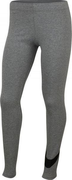 Spodnie dziewczęce Nike NSW Favorites Swoosh Tight G - carbon heather/white