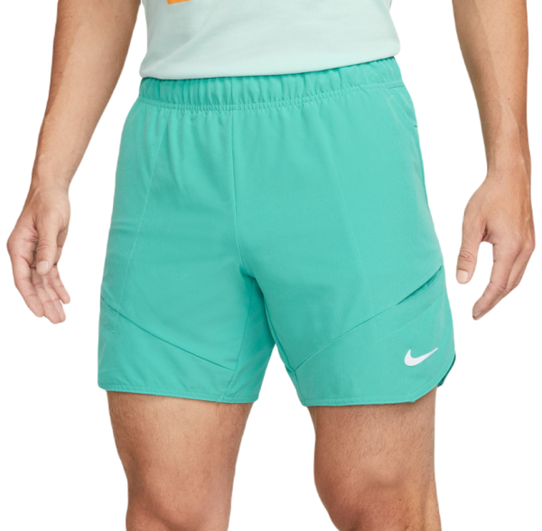 Pantaloncini da tennis da uomo Nike Dri-Fit Advantage Short 7in - washed teal/lime blast/white