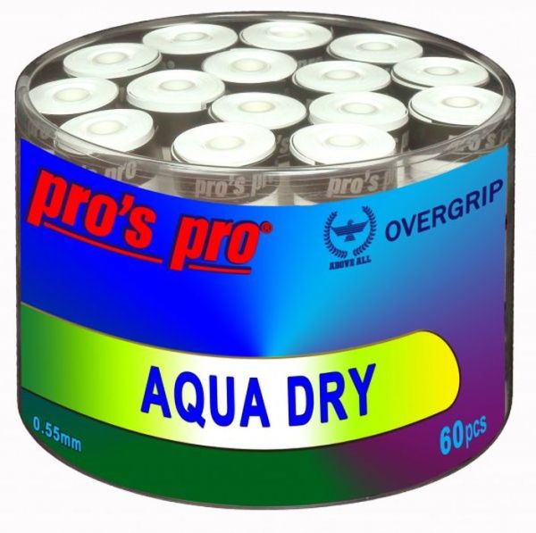 Grips de tennis Pro's Pro Aqua Dry (60P) - white