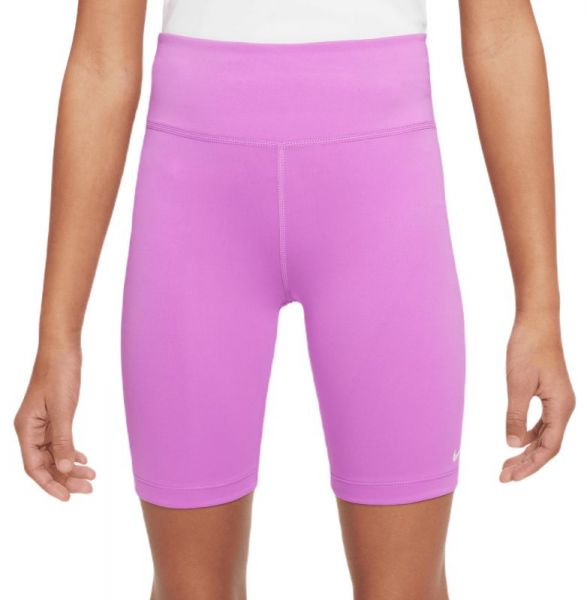 Šortai mergaitėms Nike Dri-Fit One Bike Shorts - rush fuchsia/white