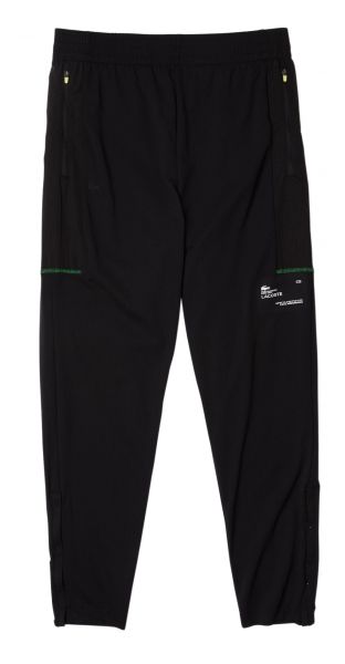 Pantaloni da tennis da uomo Lacoste SPORT Men Zip Pockets Tapered Tracksuit Trousers - black/white