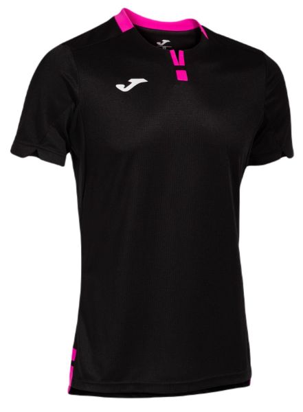 Muška majica Joma Ranking Short Sleeve T-Shirt - Crni, Ružičasta