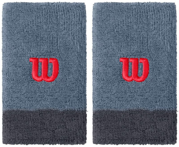  Wilson Extra Wide Wristband - flint/ebony/wilson red